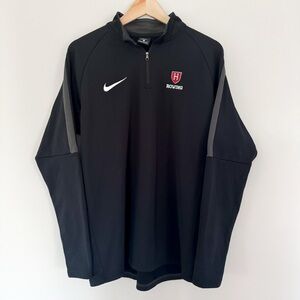 Nike Dri-Fit Harvard Rowing 1/4 Zip Pullover Athletic Long Sleeve Shirt Men’s L